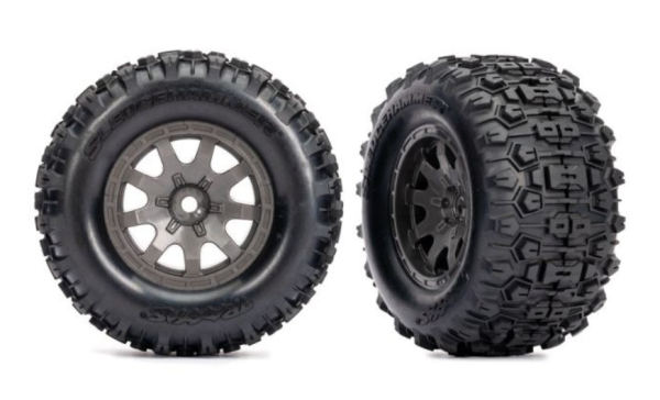 TRX10771-GRAY Reifen/F. TRX Mini-Maxx/F Std. Grau 2St.